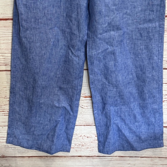 Lilly Pulitzer Beach Palazzo Pants in Beckon Blue x Resort White Sz M - Picture 5 of 11